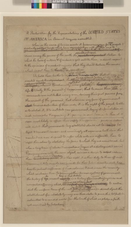 declaration of independence rough draft vs final draft